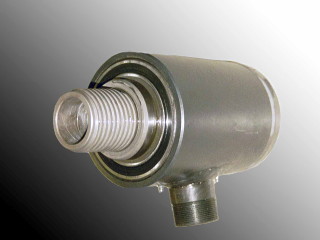 Seitenspülkopf mit Flansch und Gewindeanschluss